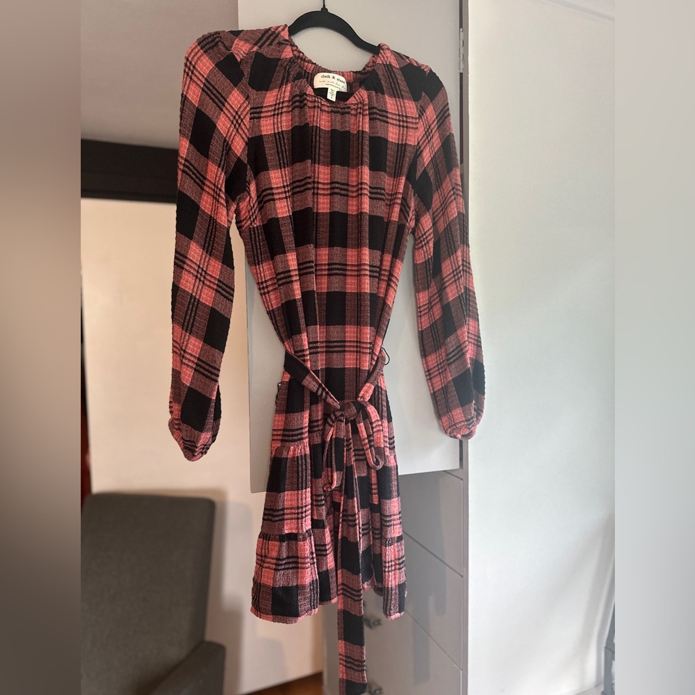 ANTHROPOLOGIE Pink and Black Women's Dress